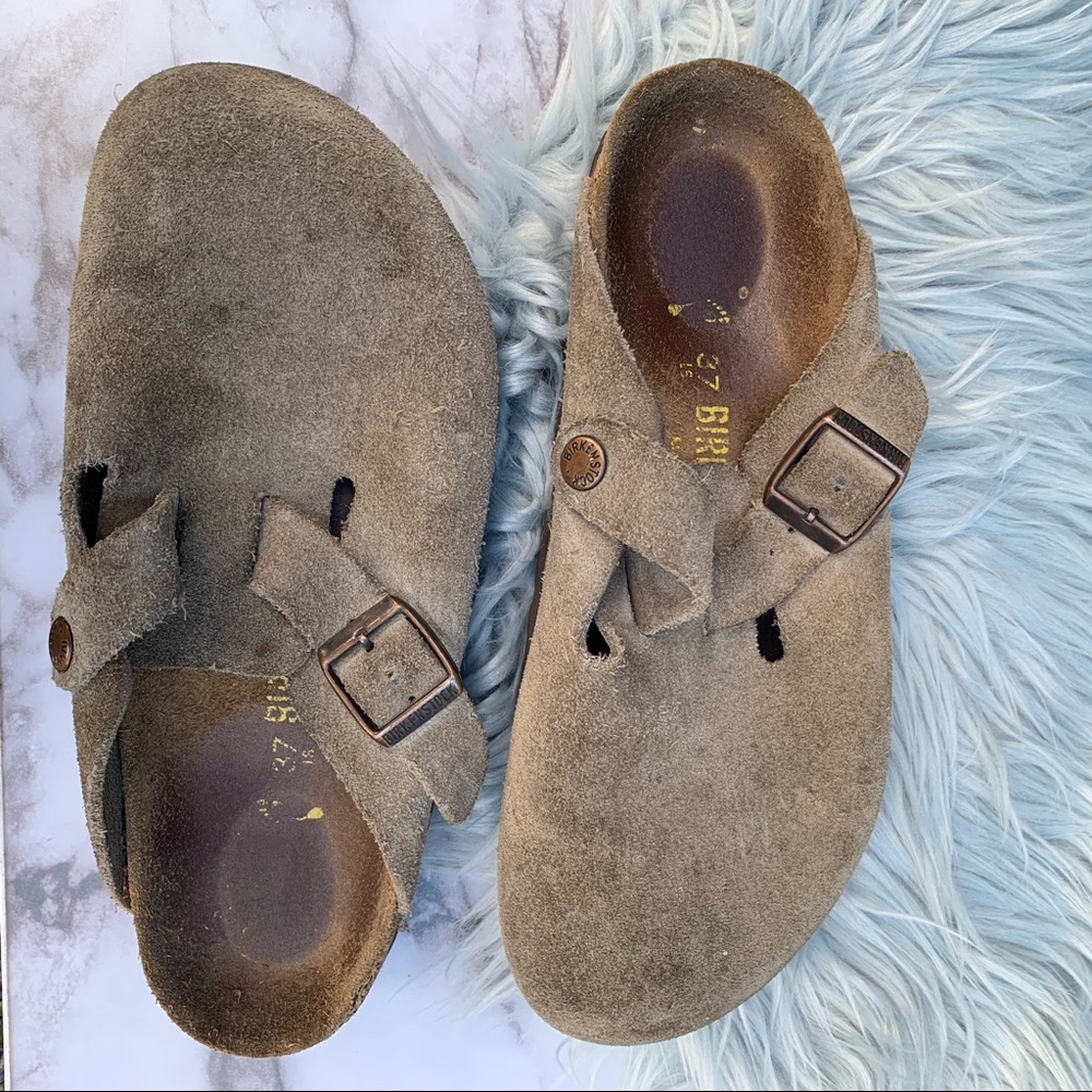 Birkenstock Boston suede soft footbed Clog